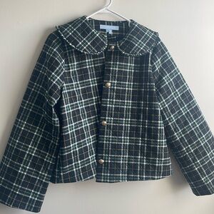 Hillhouse Blake Jacket green Wallace plaid-sold out. Size Large. Never worn.